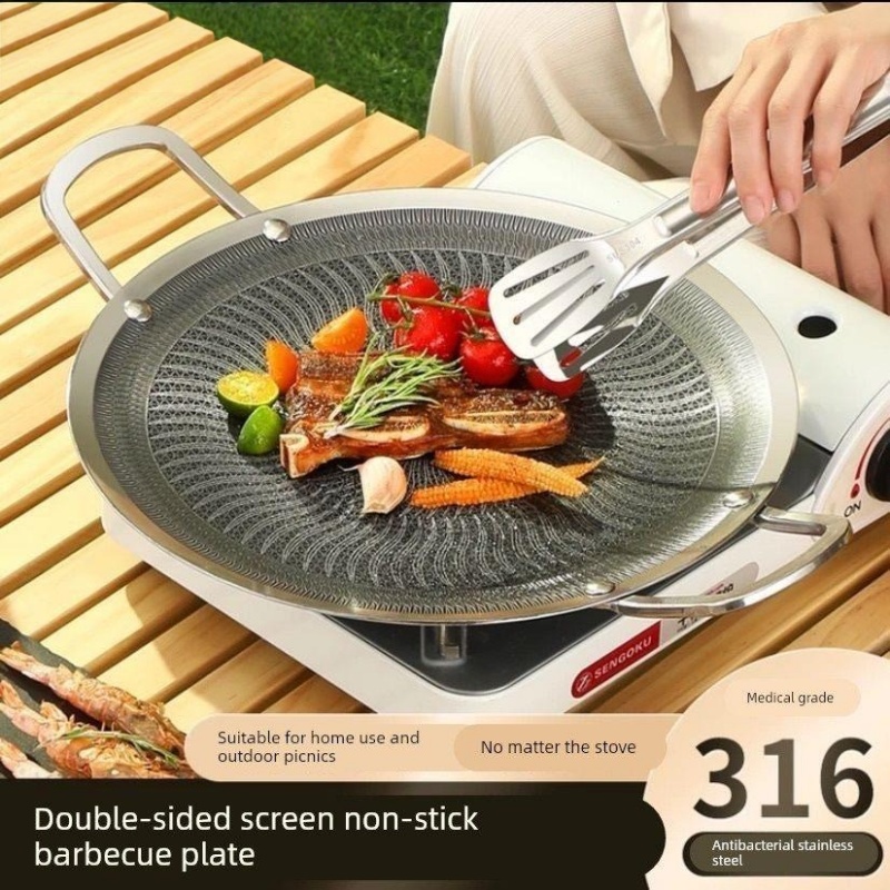 Camping Cooking Griddle - Sartén Multifuncional de Acero Inoxidable 316
