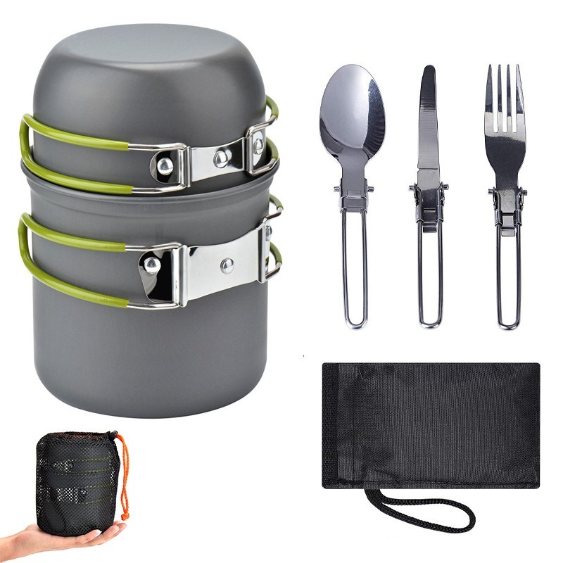 Camping Lightweight Cooking Pot - Utensilios de cocina portátiles para acampar