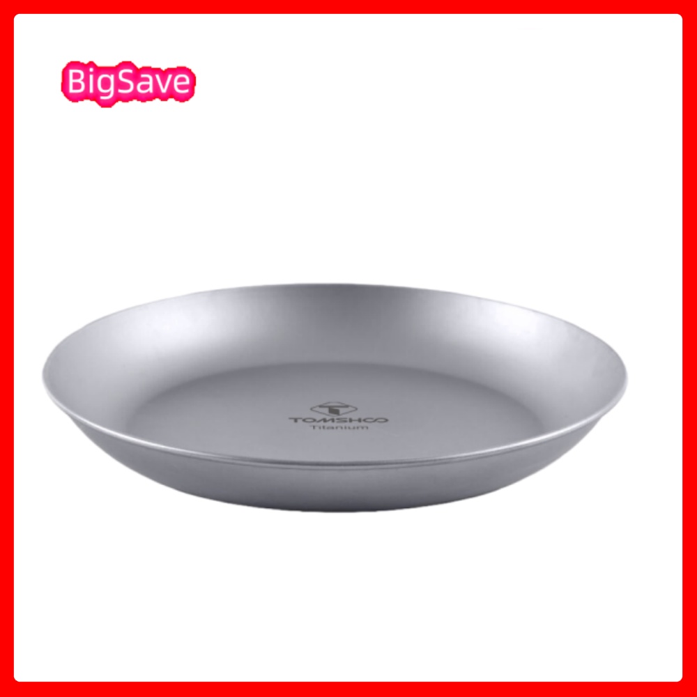 Camping Outdoor Cooking Equipment - Plato Redondo Portátil de Titanio para