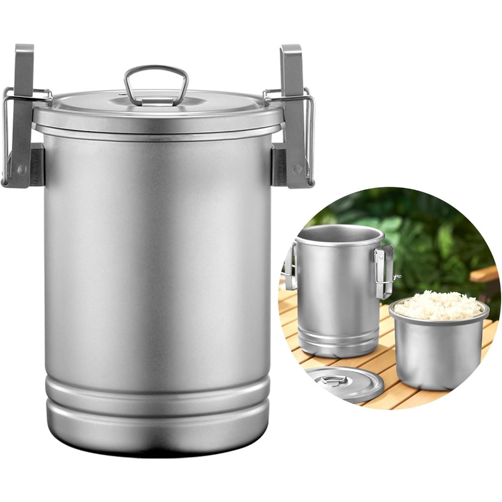 Nesting Camping Cooking Set - Juego de ollas para cocinar al