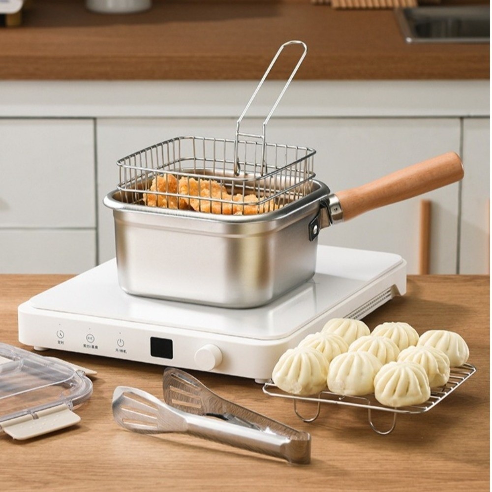 Camping Cooking Set Non Stick - Sartén portátil de acero inoxidable, olla
