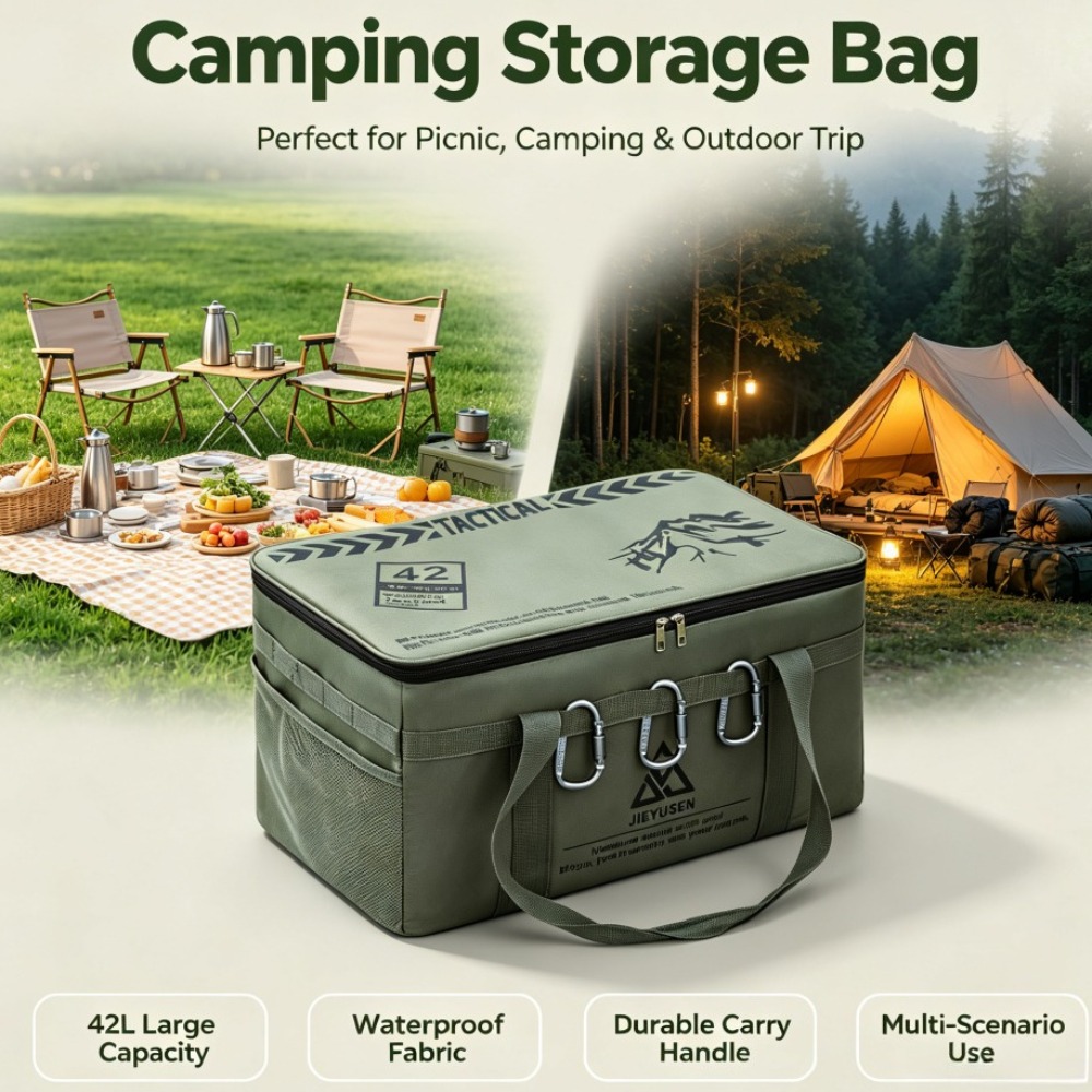 Camping Outdoor Cooking Equipment - Caja de Almacenamiento Plegable y Portátil