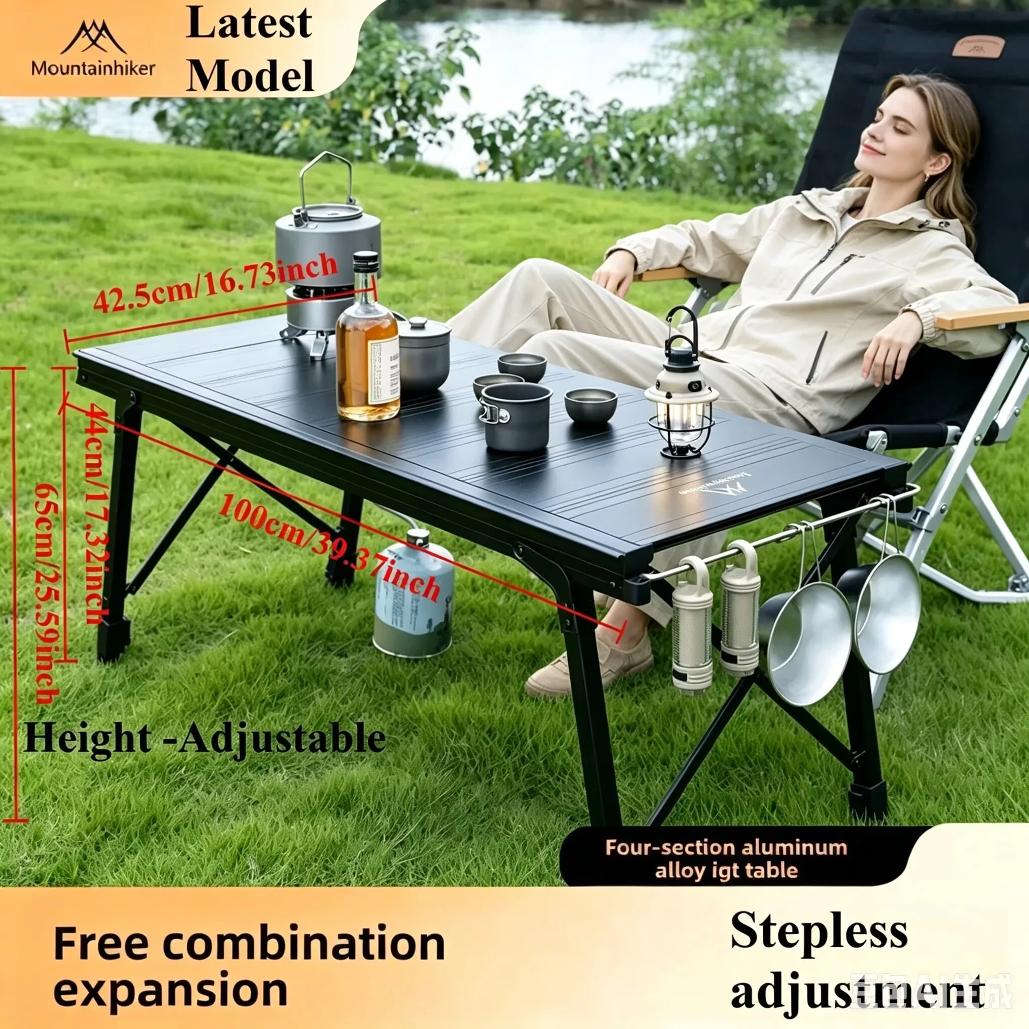 Camping Cooking Options - Mesa Plegable IGT para Camping, Portátil,