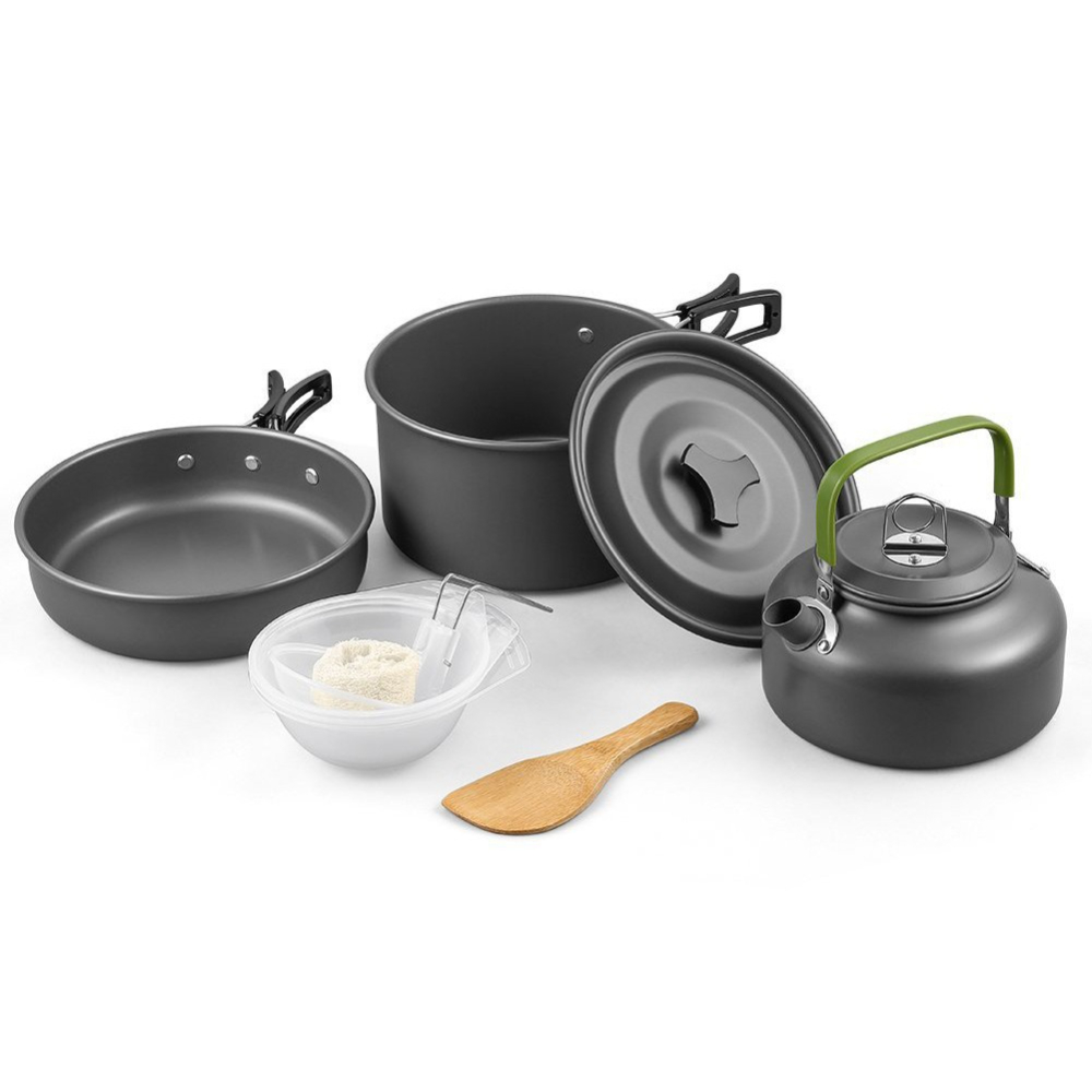 Camping Cooking Set Non Stick - Juego de utensilios de cocina para