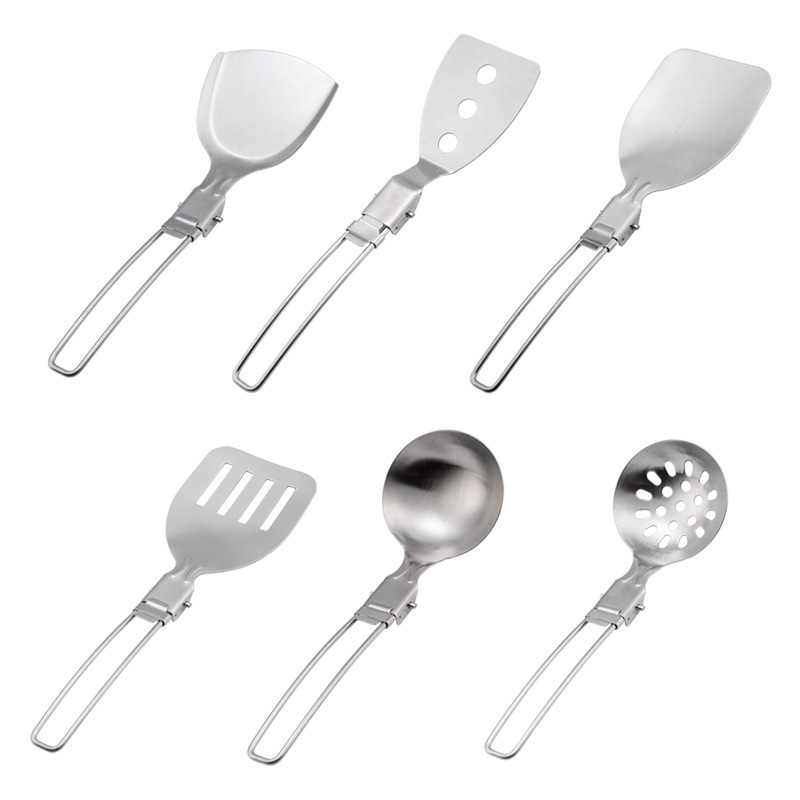 Camping Cooking Options - Utensilios de cocina plegables de acero,