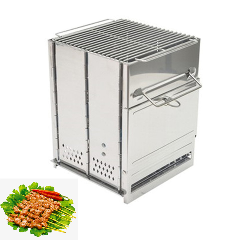 Camping Outdoor Cooking Equipment - Estufa de Leña Portátil Desmontable para