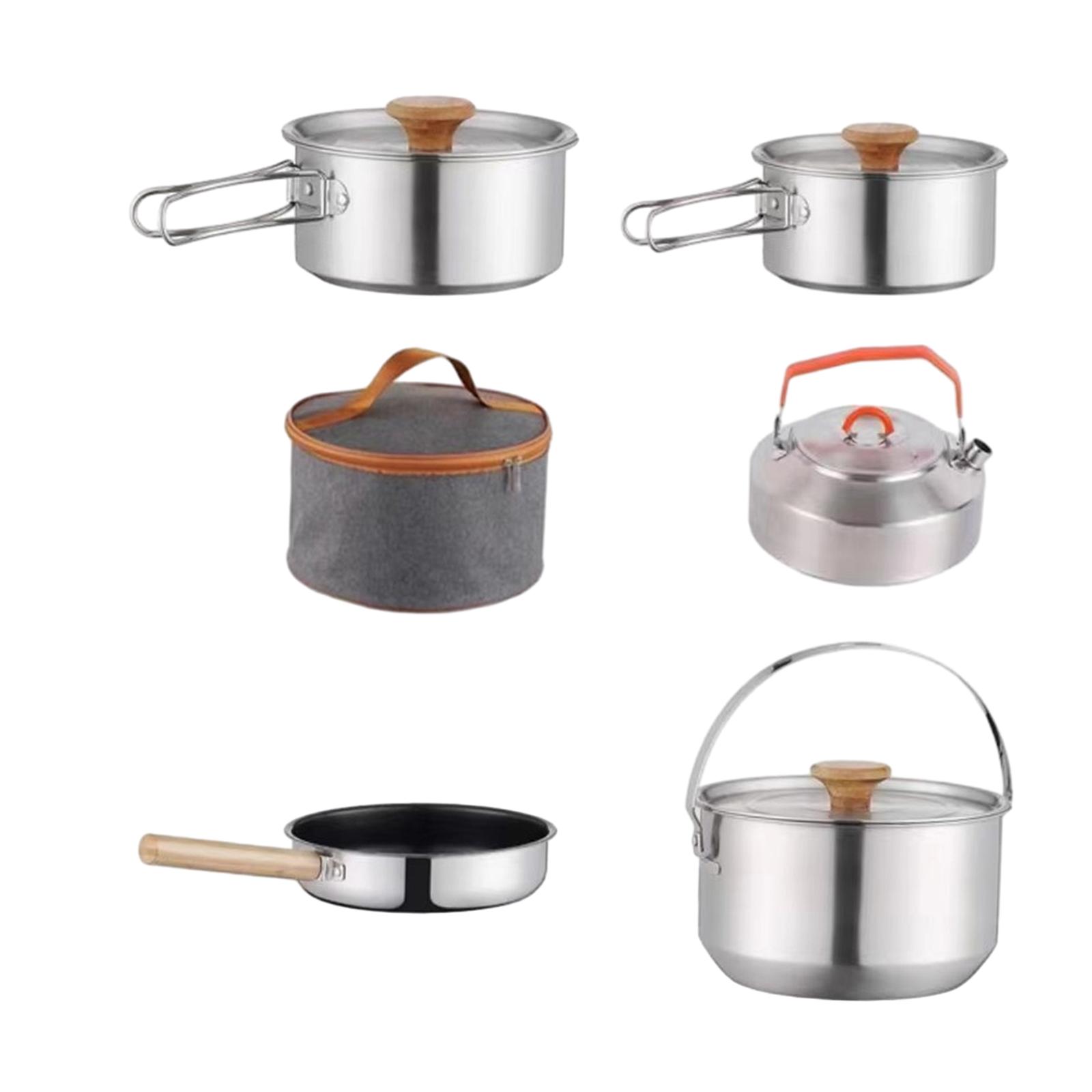 Camping Lightweight Cooking Pot - Kit de utensilios de cocina para