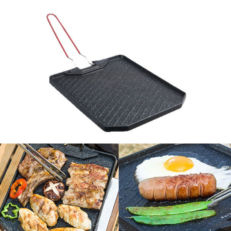 Camping Cooking Set Non Stick - Sartén para barbacoa para acampar al