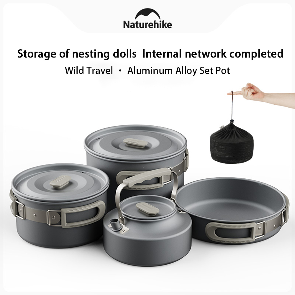 Camping Outdoor Cooking Equipment - Naturehike-Juego de ollas al aire libre,