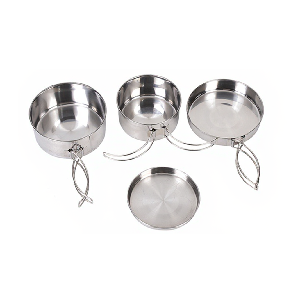 Juego de cocina de acero inoxi - Nesting Camping Cooking Set reseña y precio