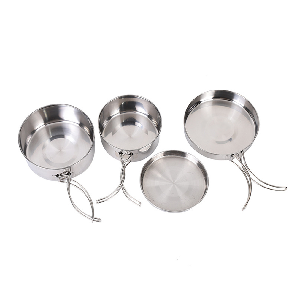 Juego de cocina de acero inoxi - Nesting Camping Cooking Set reseña y precio