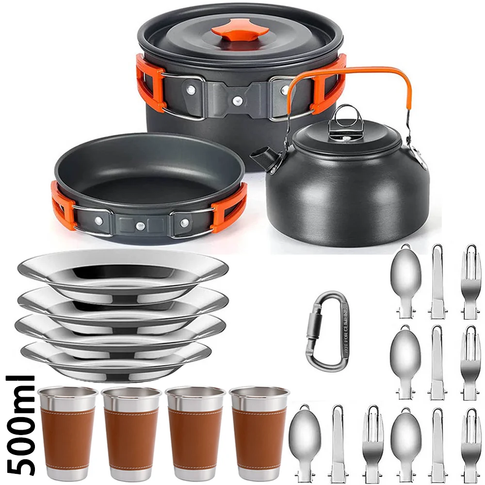 Juego de cocina para acampar a - Nesting Camping Cooking Set reseña y precio
