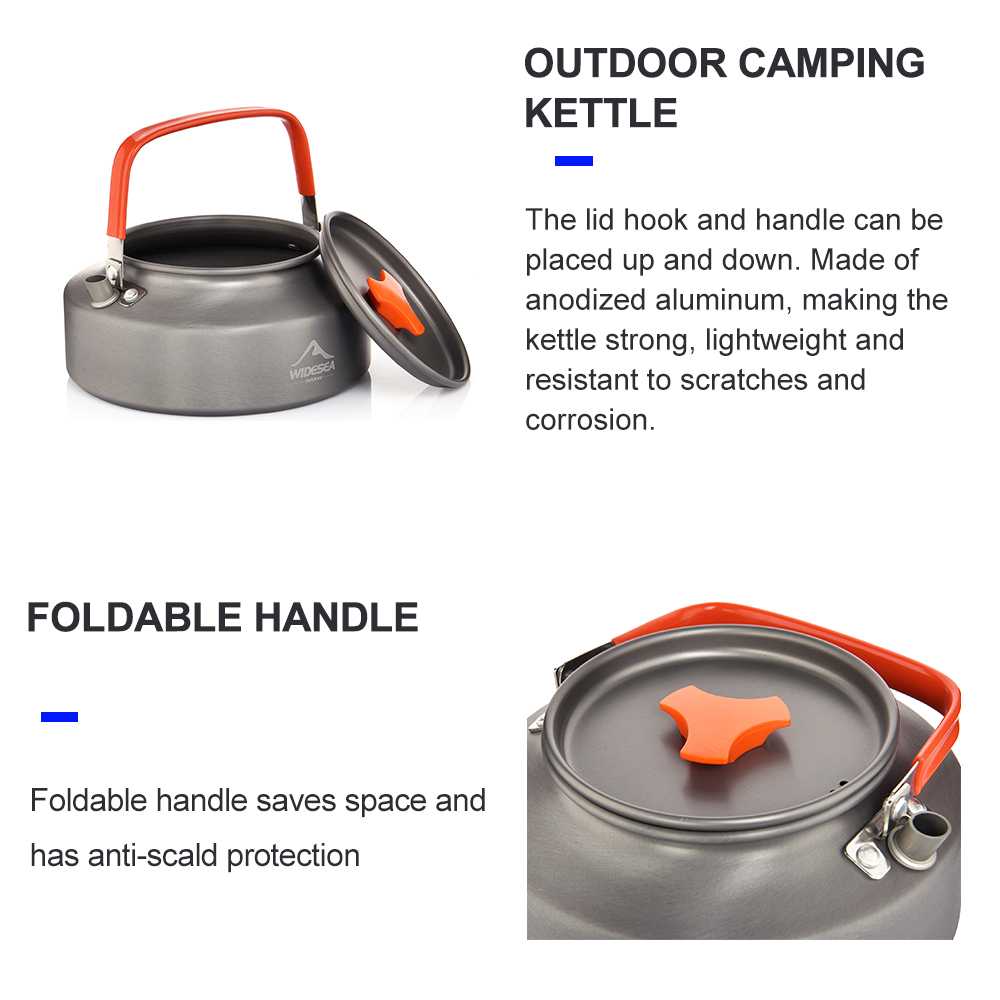 Wideea-hervidor de agua para a - Camping Cooking Full Set reseña y precio