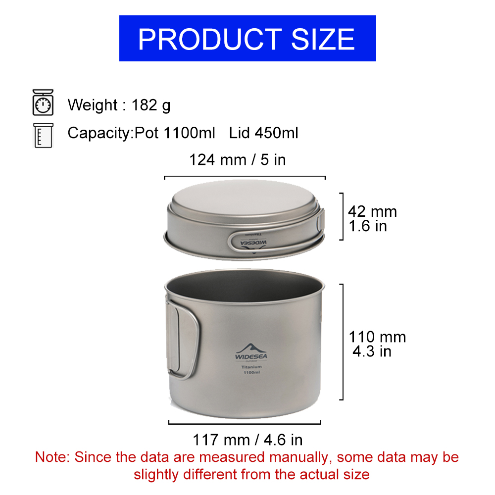 Widesea Olla de camping ultral - Camping Outdoor Cooking Equipment reseña y precio