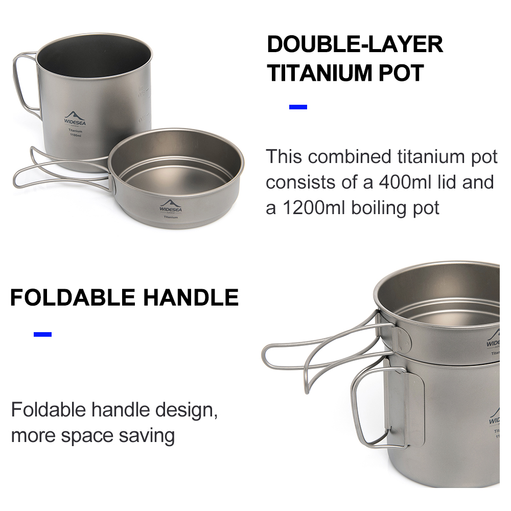 Widesea Olla de camping ultral - Camping Outdoor Cooking Equipment reseña y precio