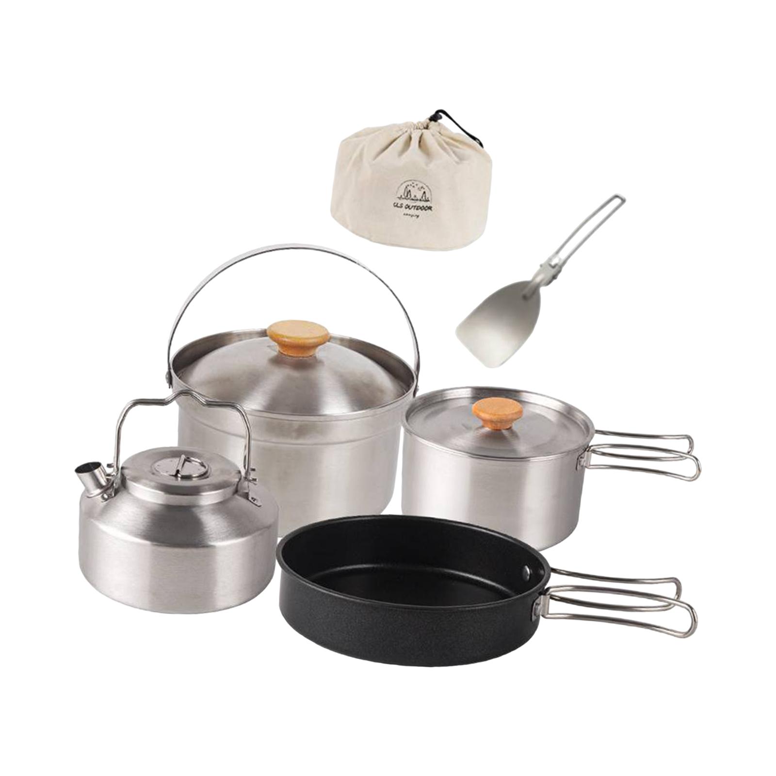 Utensilios de cocina para acam - Camping Cooking Set Non Stick reseña y precio
