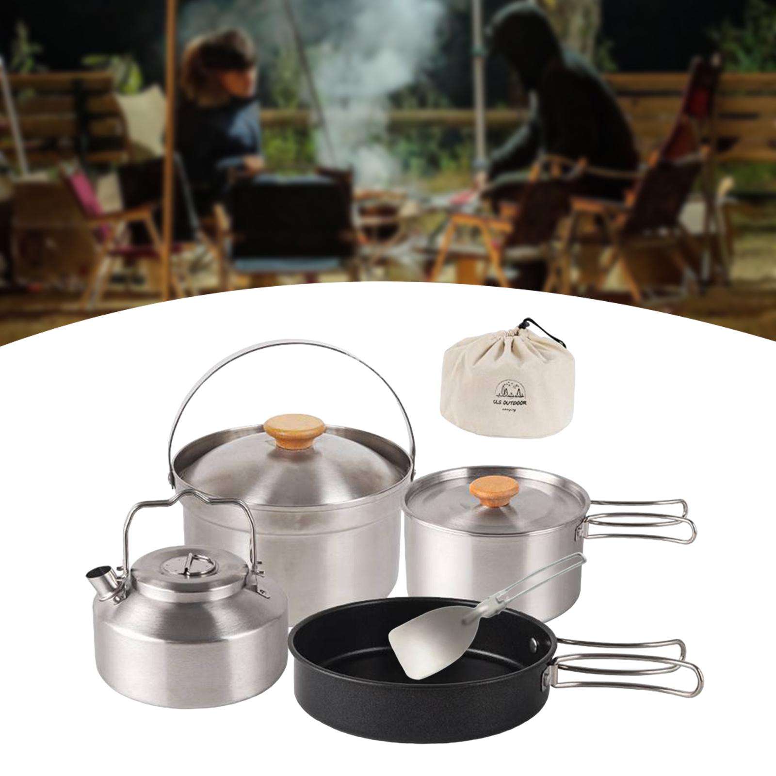 Utensilios de cocina para acam - Camping Cooking Set Non Stick reseña y precio