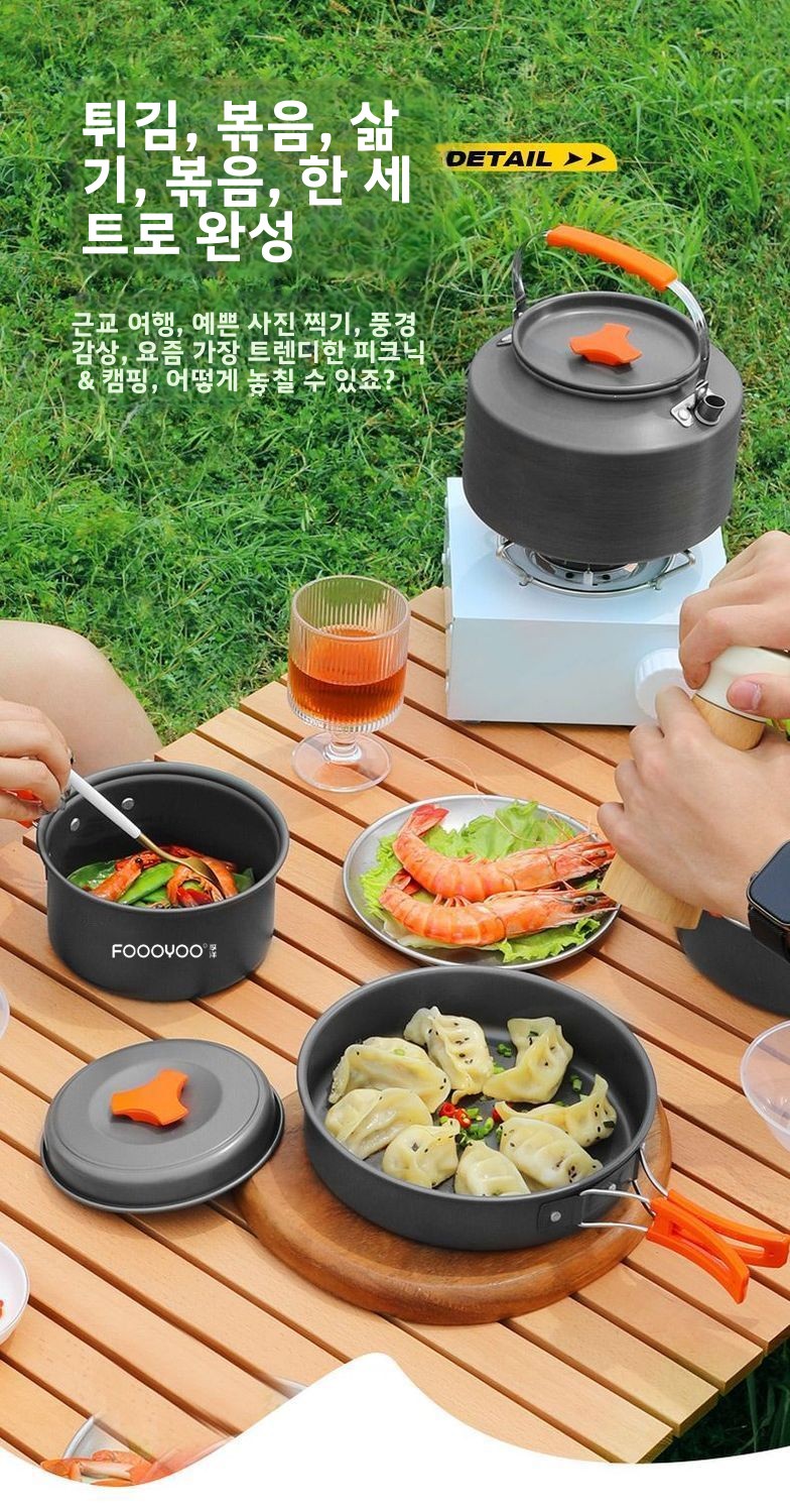 Juego de Utensilios de Cocina  - Nesting Camping Cooking Set reseña y precio