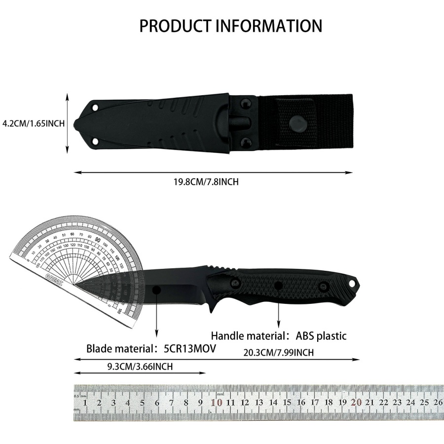 Cuchillo recto de emergencia p - Camping Cooking Knife With Sheath reseña y precio