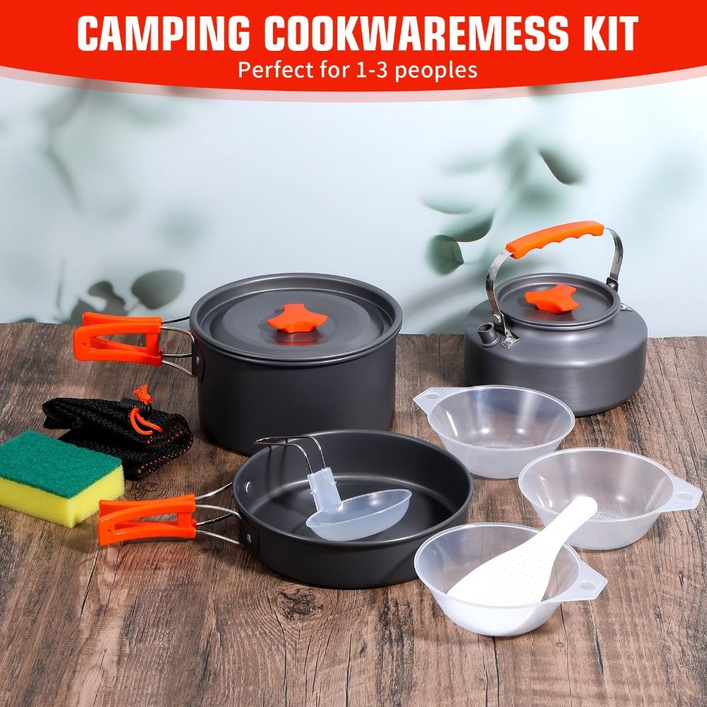 Kit de utensilios de cocina pa - Camping Cooking Set Non Stick reseña y precio