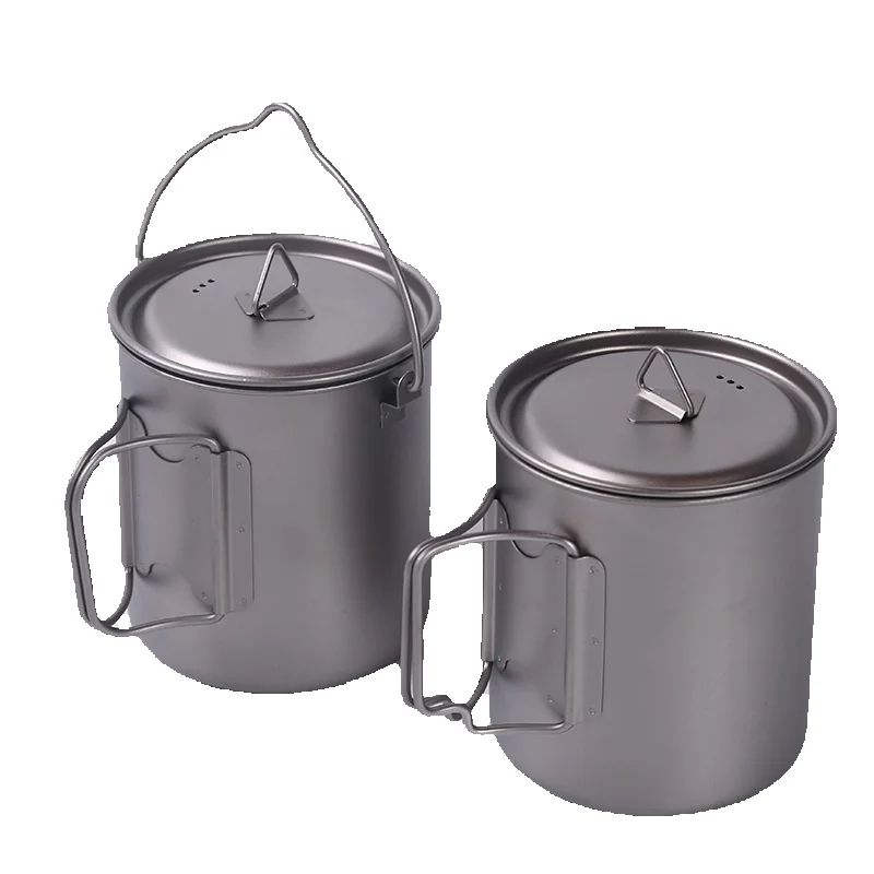 Tazas de titanio para acampar, - Camping Cooking Can reseña y precio