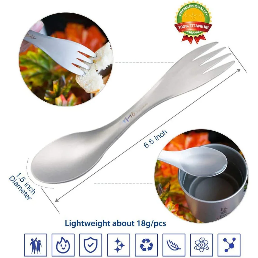 Cuchara deportiva de titanio 2 - Camping Outdoor Cooking Equipment reseña y precio
