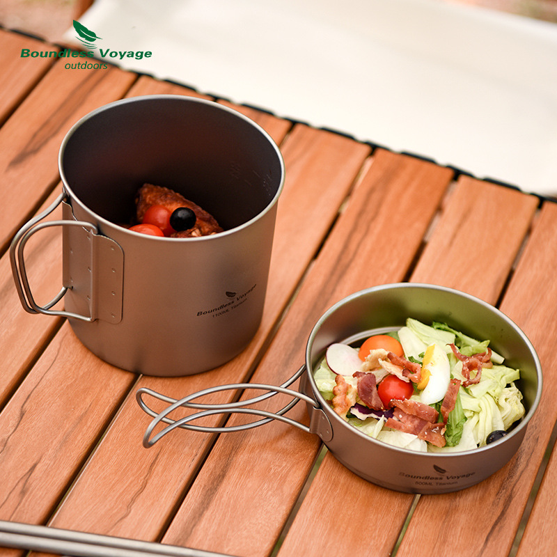 Juego de ollas con mango plega - Camping Lightweight Cooking Pot reseña y precio