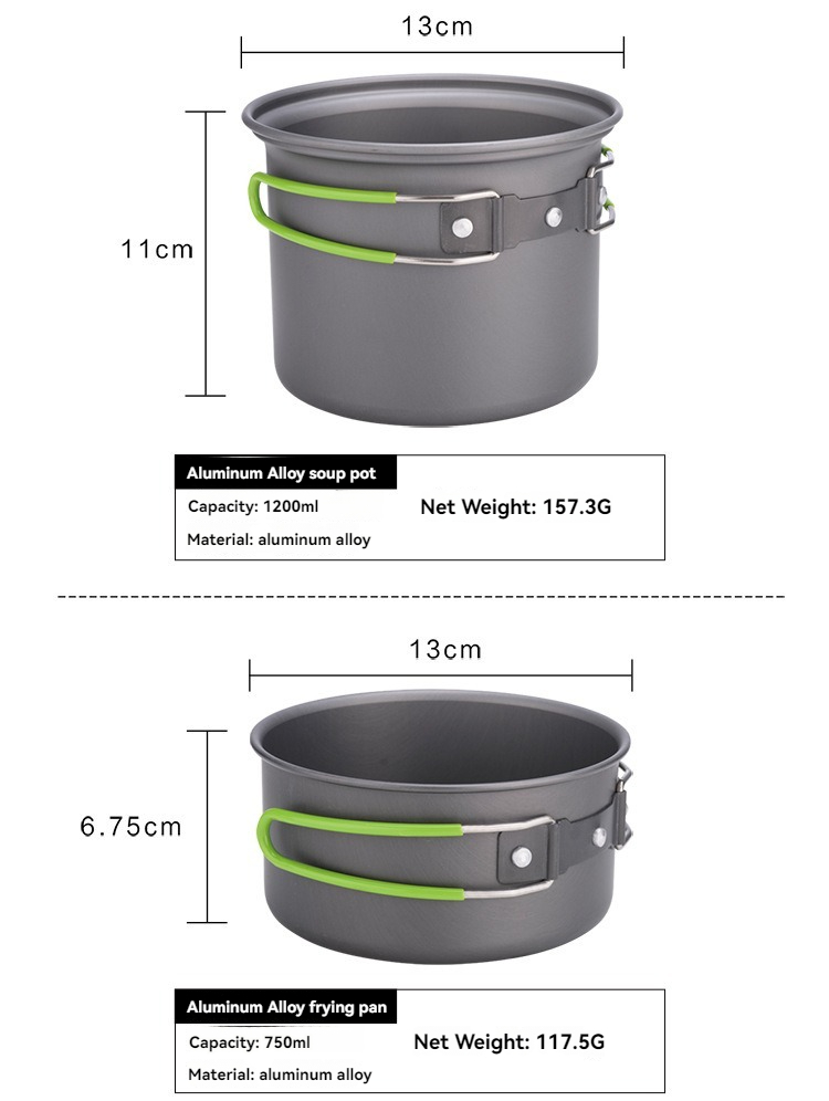 Juego de Utensilios de Cocina  - Camping Cooking Set reseña y precio