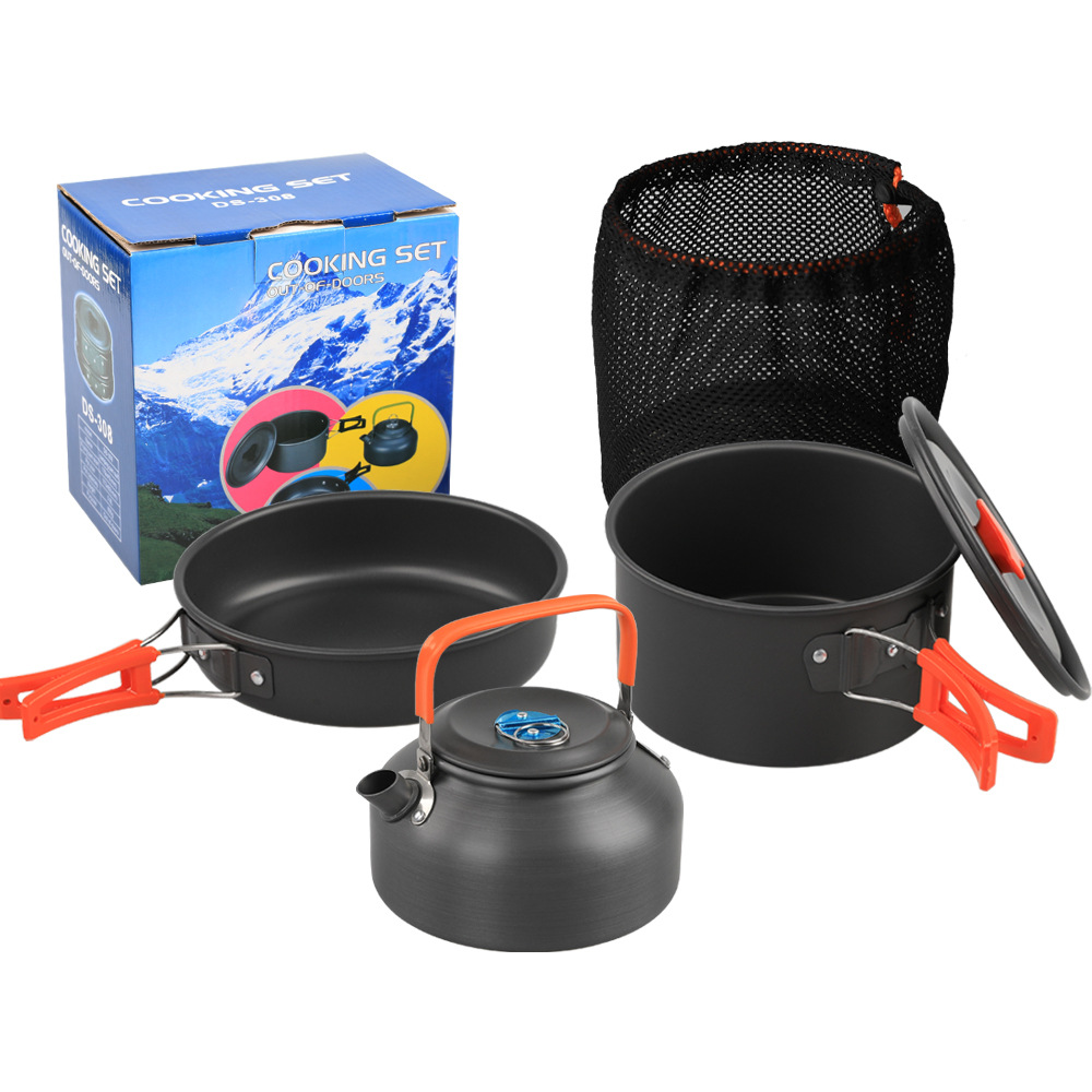 Juego de utensilios de cocina  - Camping Cooking Set Non Stick reseña y precio