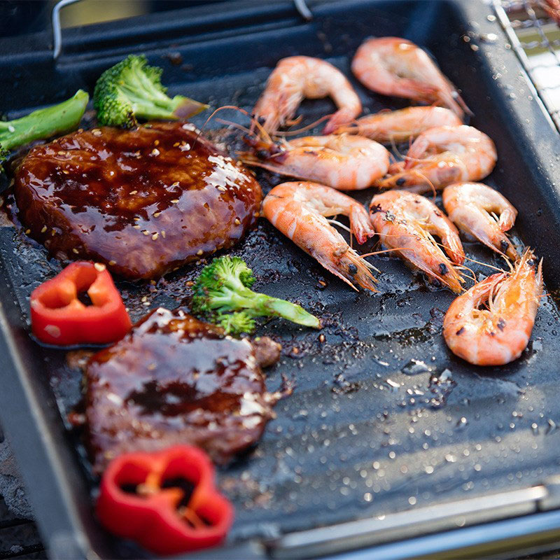 Sartén cuadrada gruesa para ex - Camping Cooking Set Non Stick reseña y precio