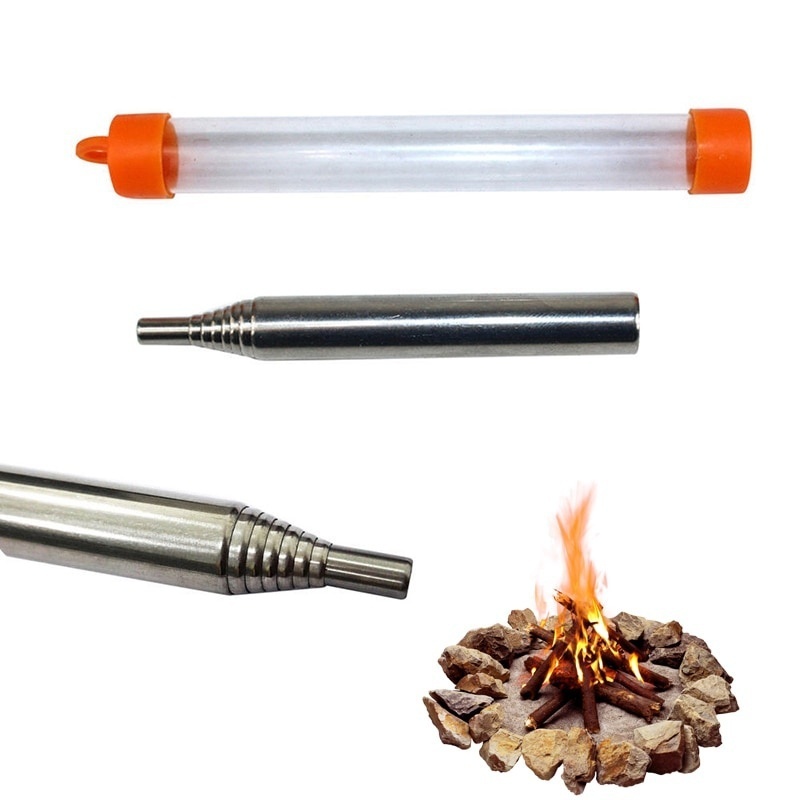 Tubo de Soplado para Encender  - Camping Cooking Youtube reseña y precio