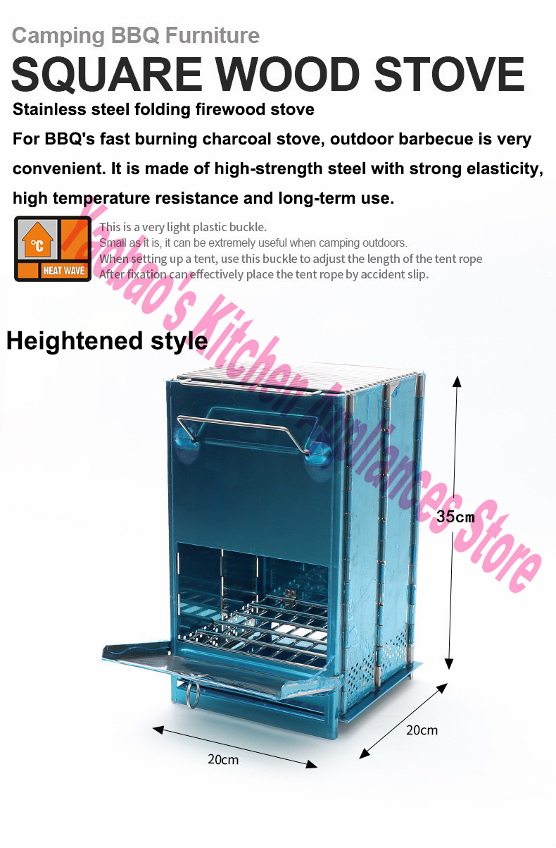 Estufa de Leña Portátil Desmon - Camping Outdoor Cooking Equipment reseña y precio