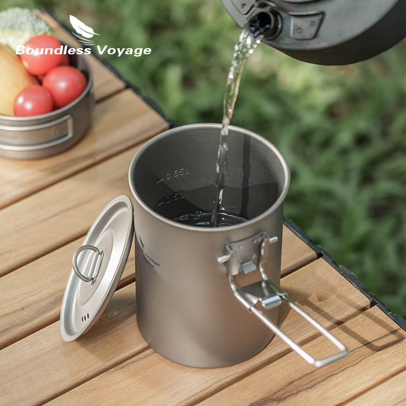 Boundless Voyage-olla de titan - Camping Lightweight Cooking Pot reseña y precio