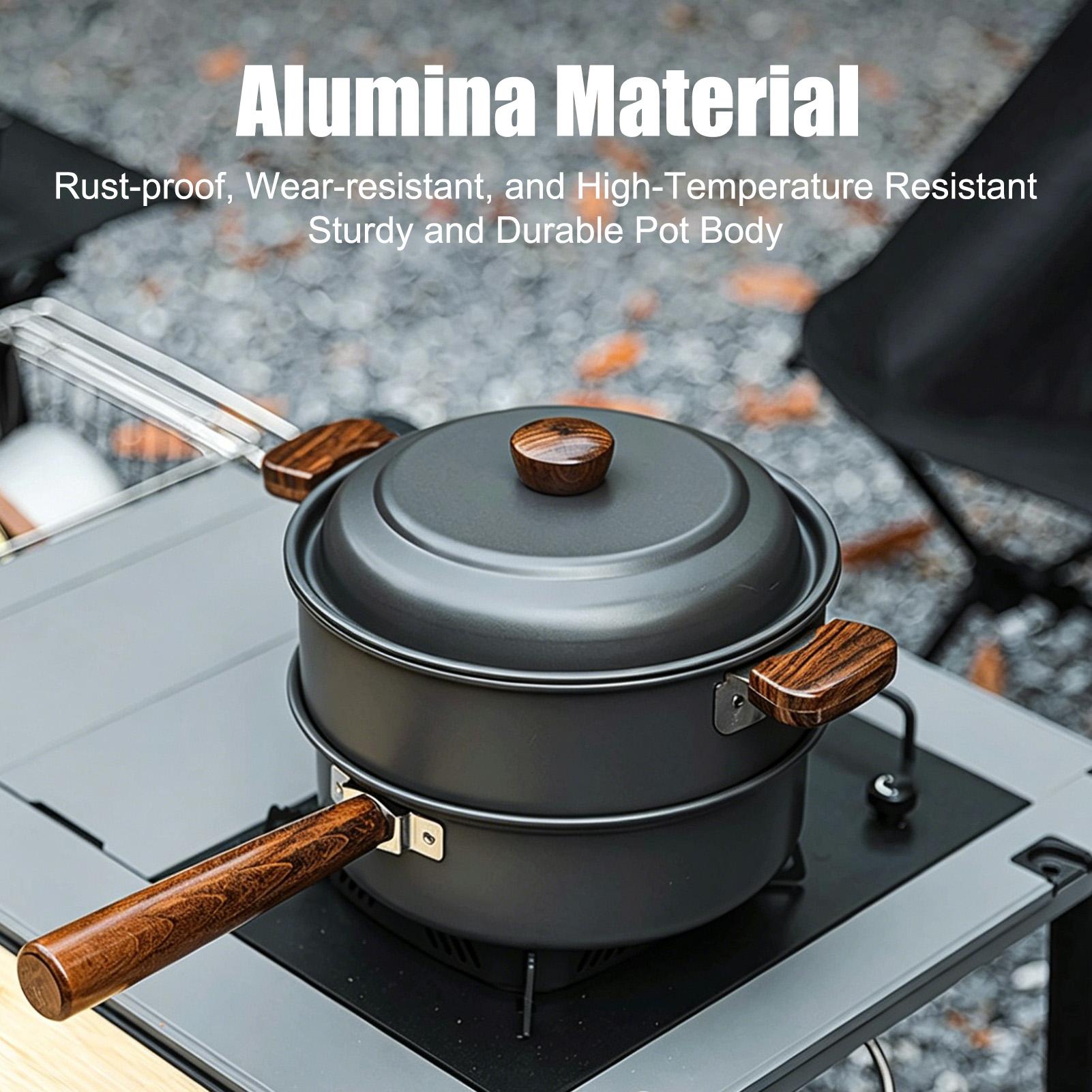 Olla portátil para acampar, ol - Camping Lightweight Cooking Pot reseña y precio