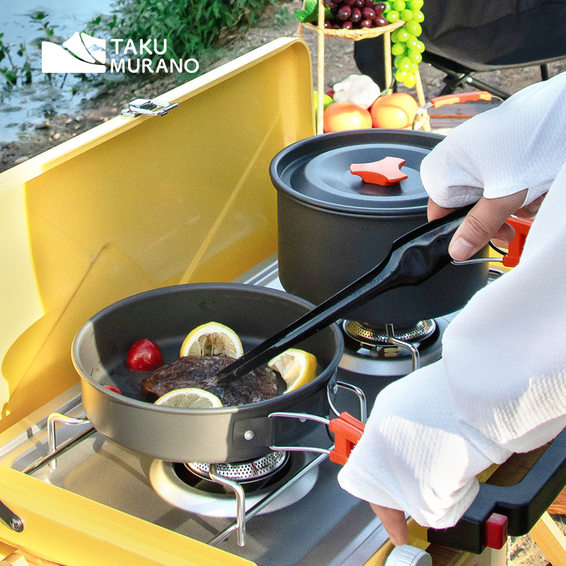 Juego de utensilios de cocina  - Camping Cooking Set Non Stick reseña y precio