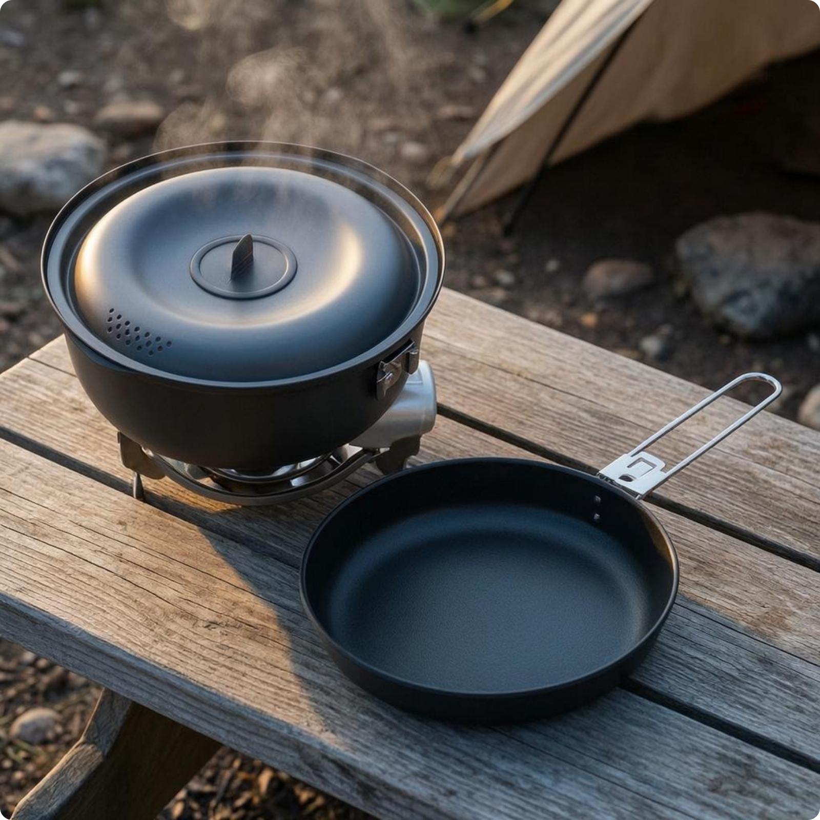 Utensilios de Cocina para Exte - Nesting Camping Cooking Set reseña y precio