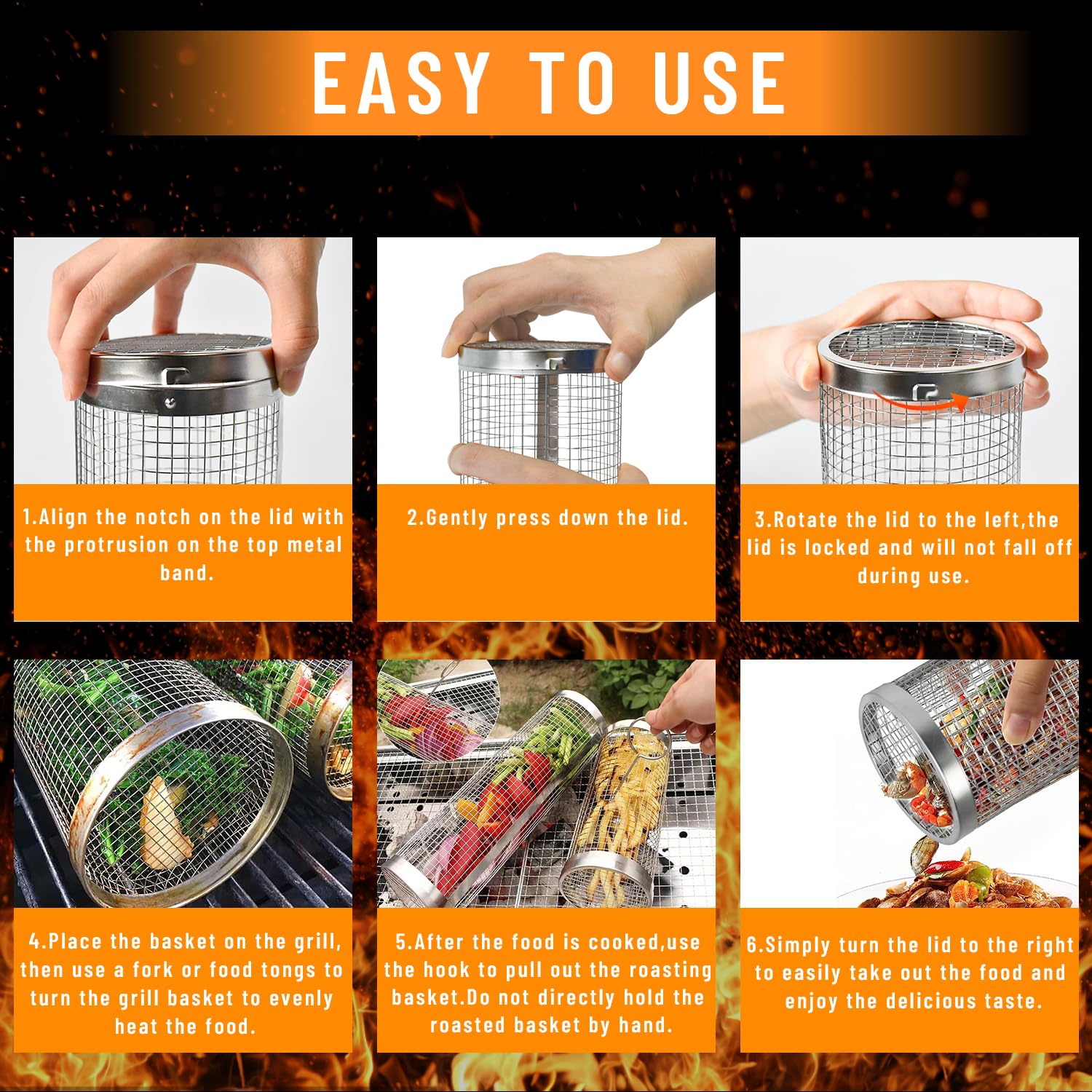 Cestas rodante para asar al ai - Camping Cooking Set Non Stick reseña y precio