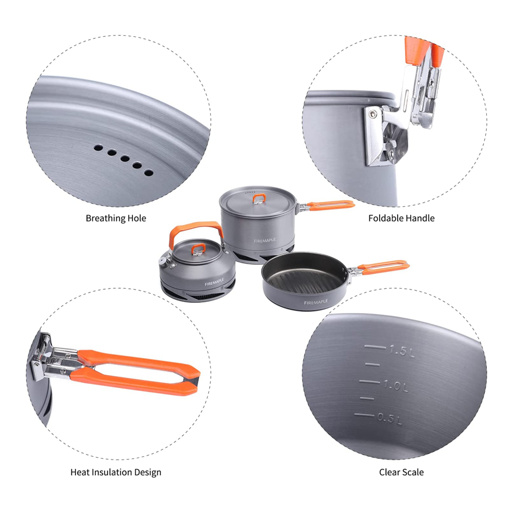 Fire Maple utensilios Camping  - Camping Cooking Full Set reseña y precio