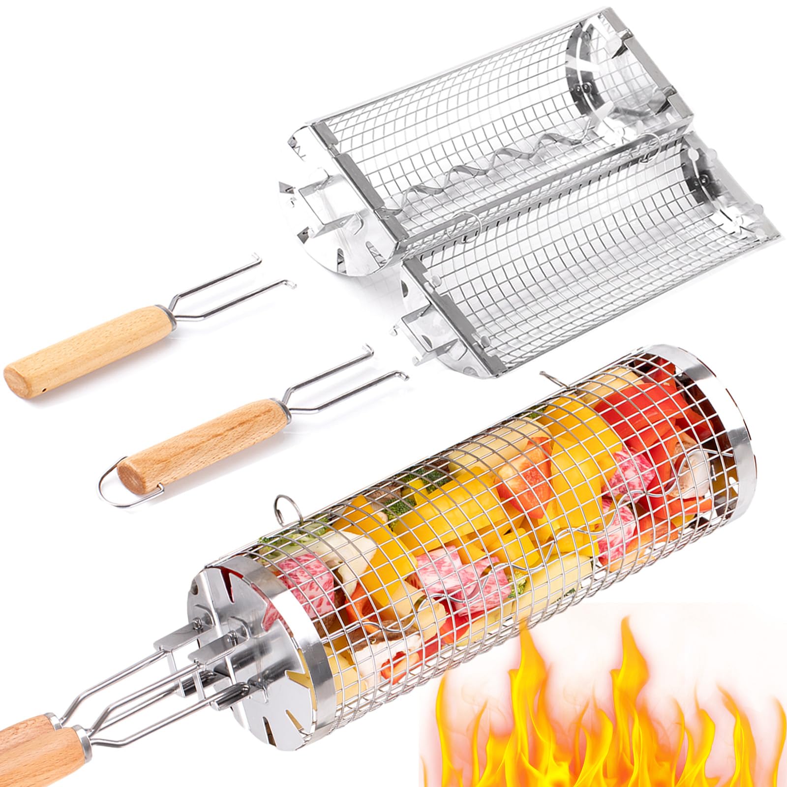 BUYYES-cesta rodante para parr - Camping Cooking Youtube reseña y precio