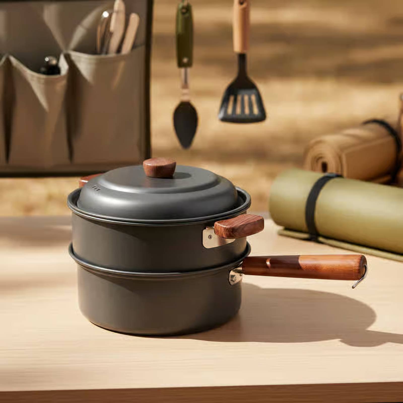 Olla de Cocina para Exteriores - Nesting Camping Cooking Set reseña y precio