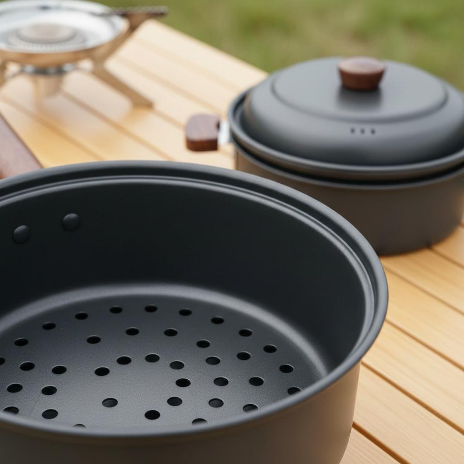 Olla de Cocina para Exteriores - Nesting Camping Cooking Set reseña y precio